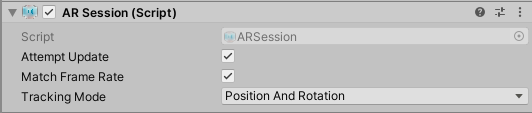 ARSession component ARSession component
